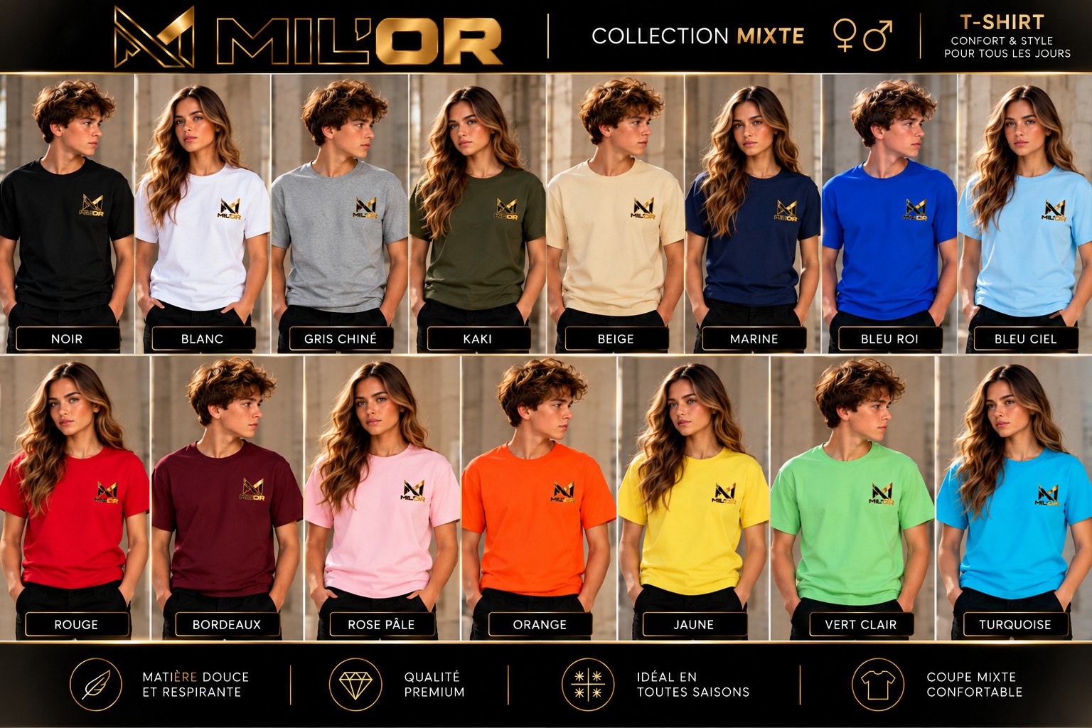 T-shirt mixte MIL’OR
